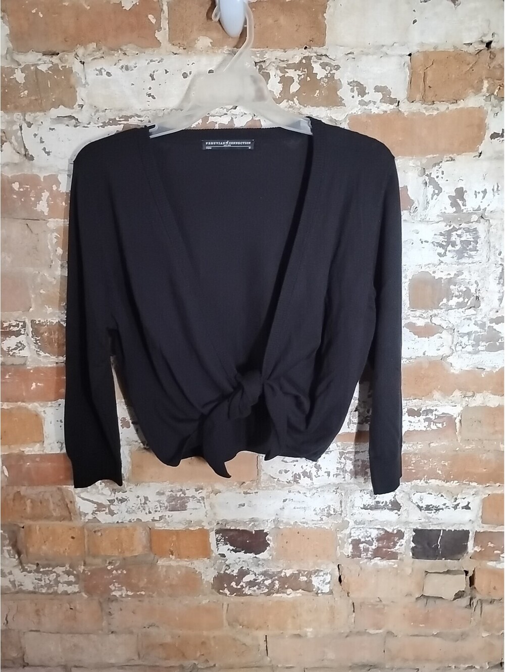 Peruvian Connection Pima Cotton Wrap Sweater Women's Medium